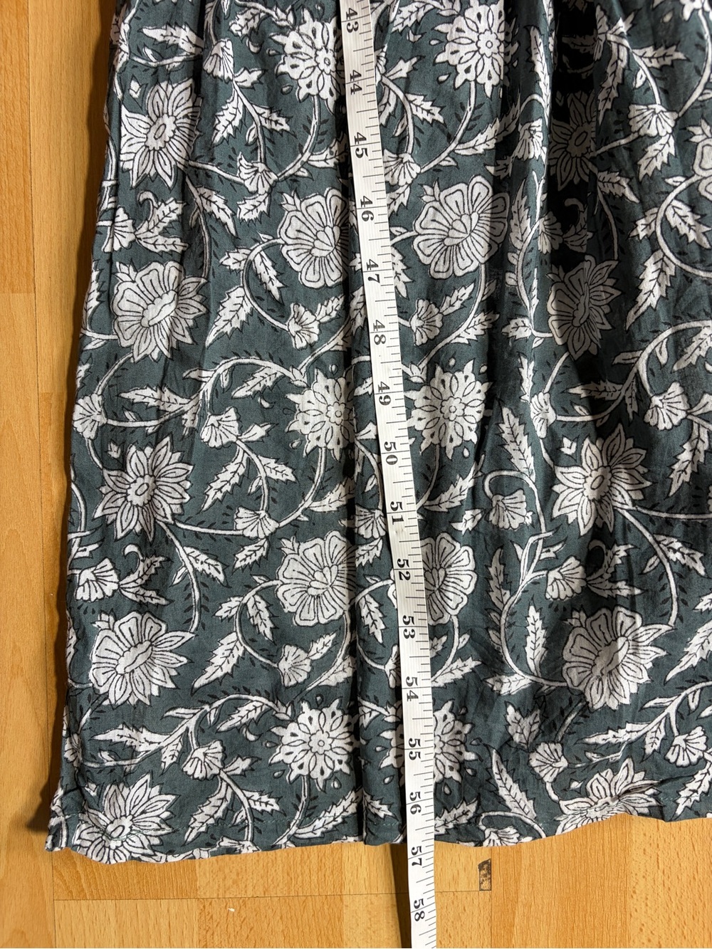Daughters of India Sahana Forest Green Floral Block Print Tiered Maxi Dress - Picture 12 of 12